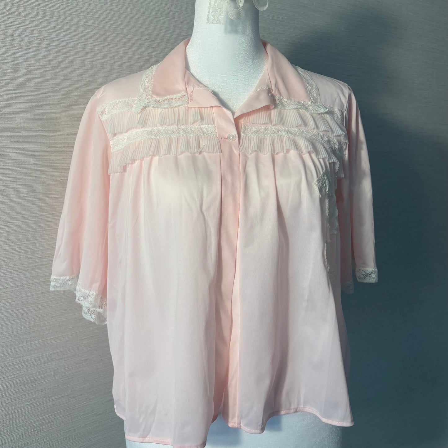 vintage 80s bed jacket top
