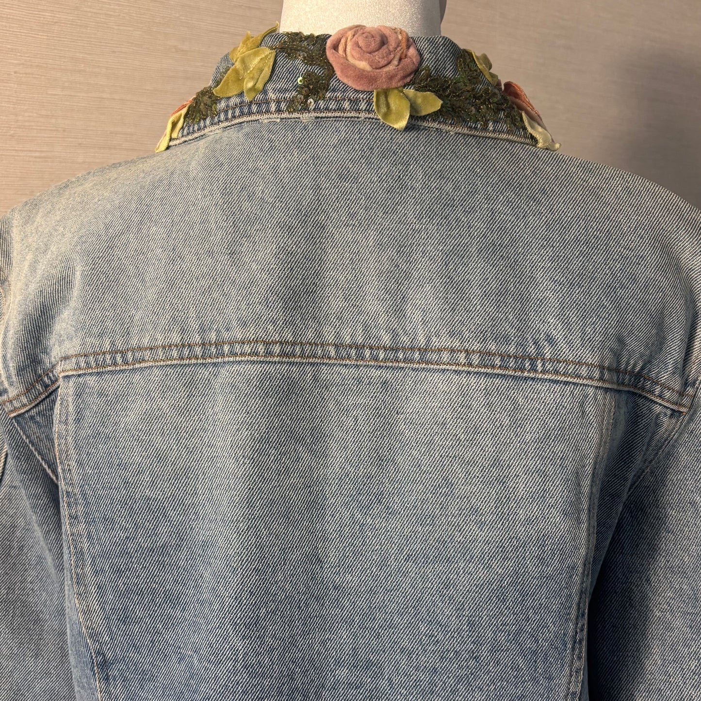 RARE vintage blumarine roses jean jacket