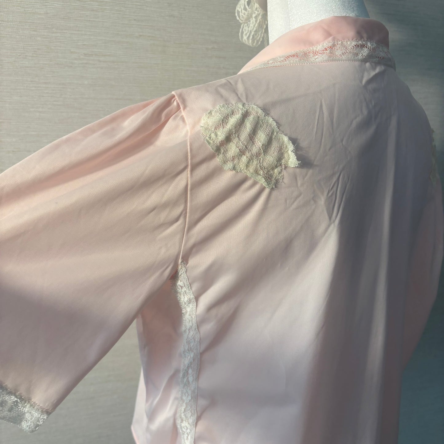 vintage 80s bed jacket top