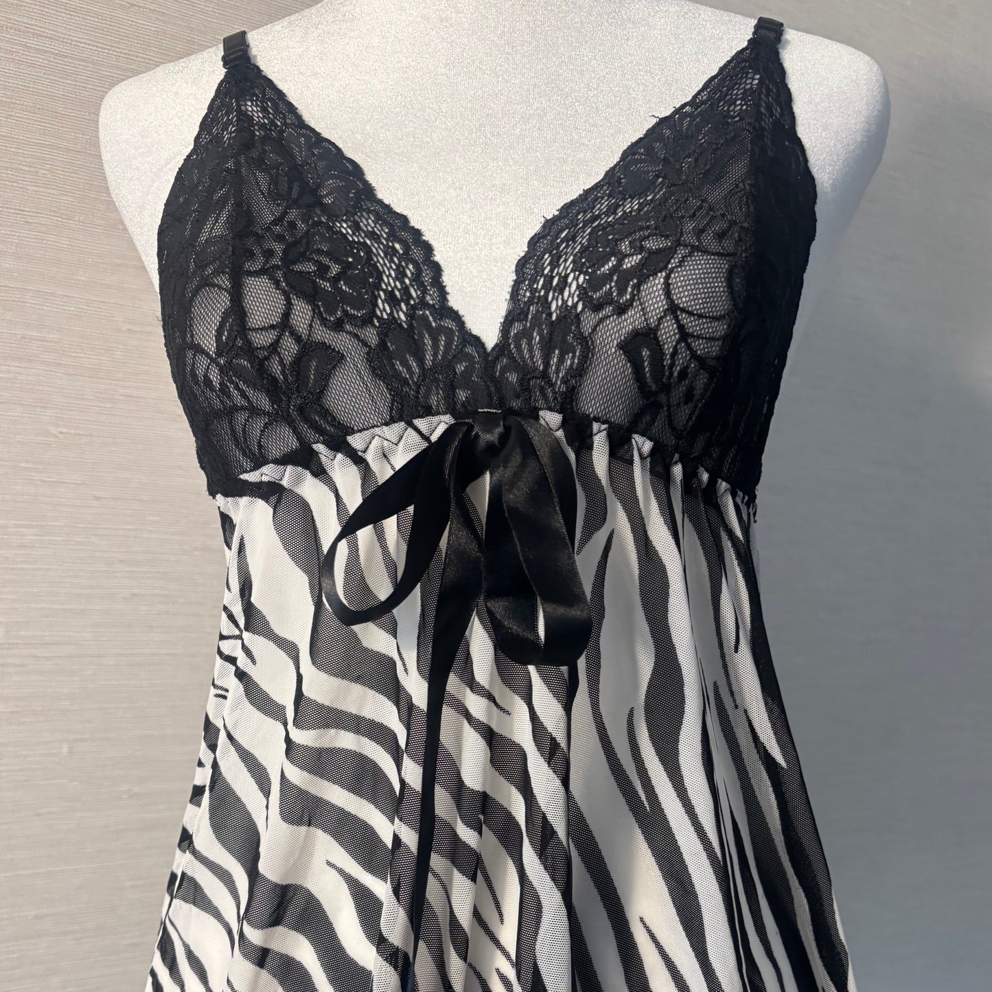vintage zebra babydoll