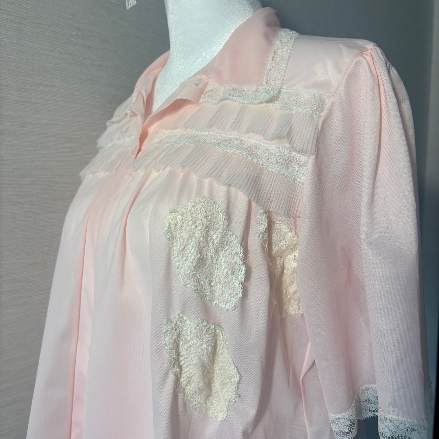 vintage 80s bed jacket top